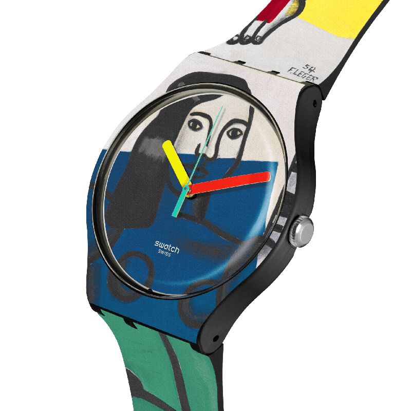 Swatch LEGER'S TWO WOMEN HOLDING FLOWERS Watch SUOZ363