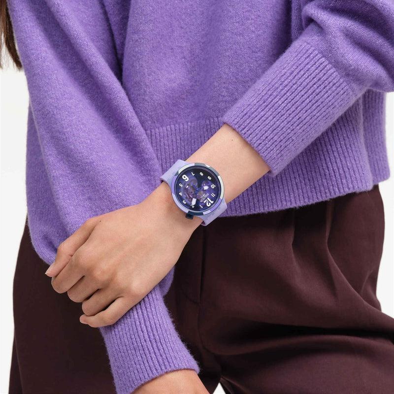 Swatch LOOK RIGHT THRU VIOLET Watch SB05V101