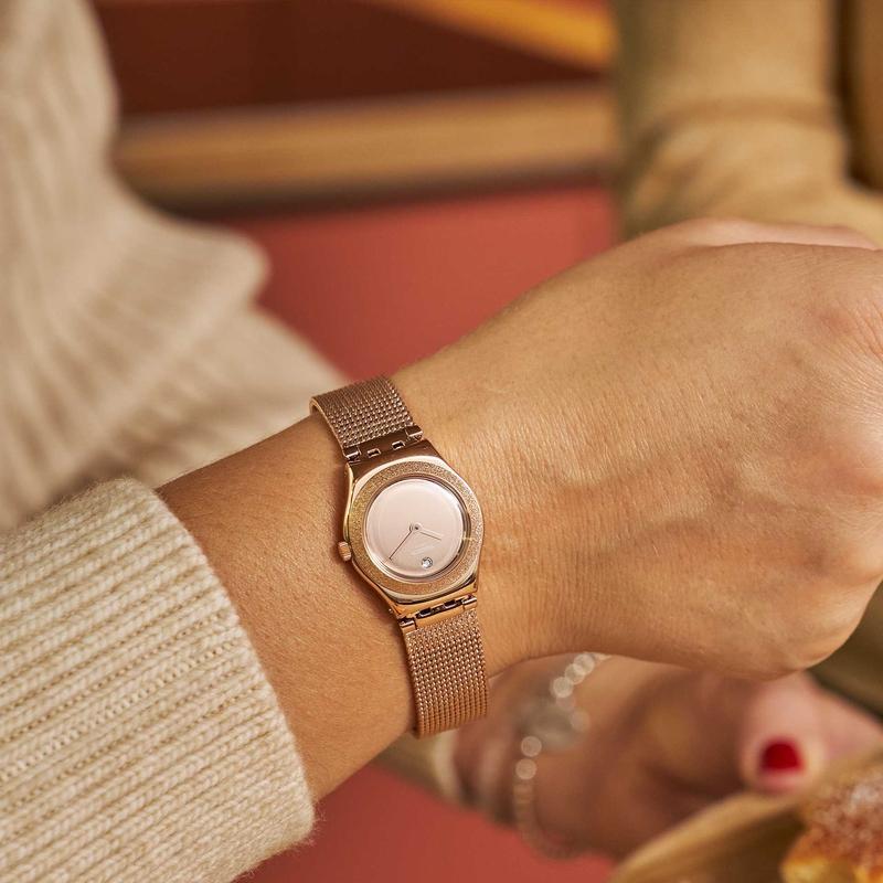 Swatch LUMINESCENT ROSE Watch YSG166M