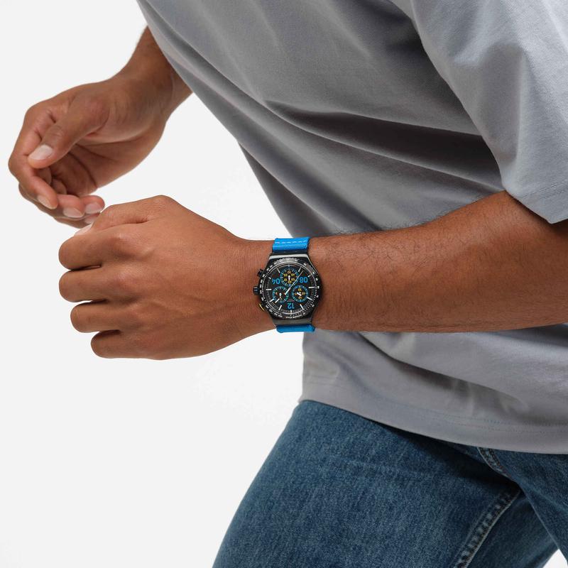 Swatch Moments Blue Watch YVB100