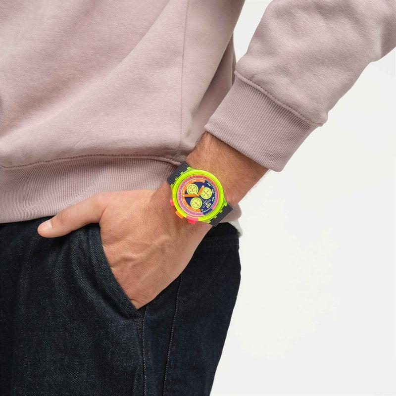 Swatch NEON TO THE MAX Watch SB06J100