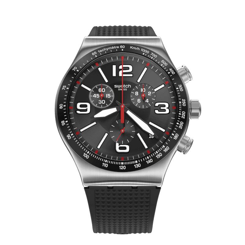 Swatch VERY DARK GRID Watch YVS461