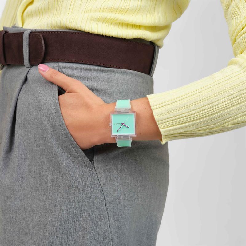 Swatch What If… See Thru Mint Watch - SO38K702