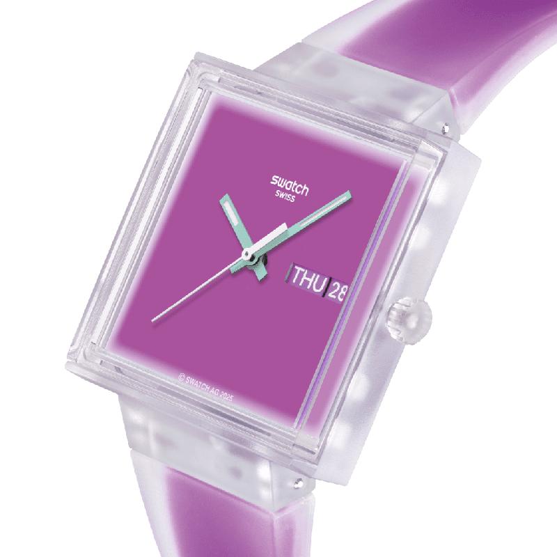 Swatch What If...See Thru Magenta Watch - SO38K705