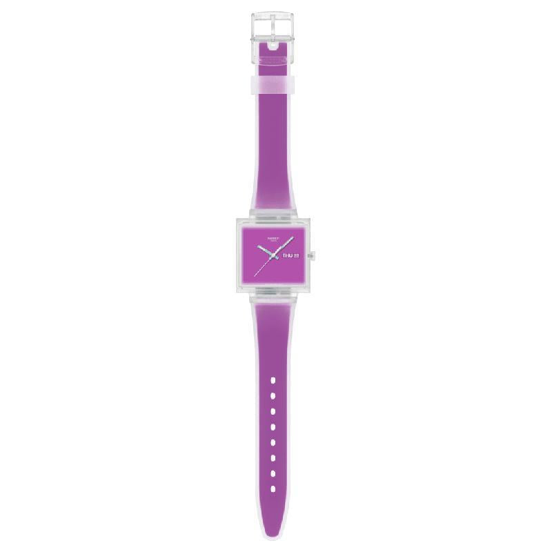Swatch What If...See Thru Magenta Watch - SO38K705