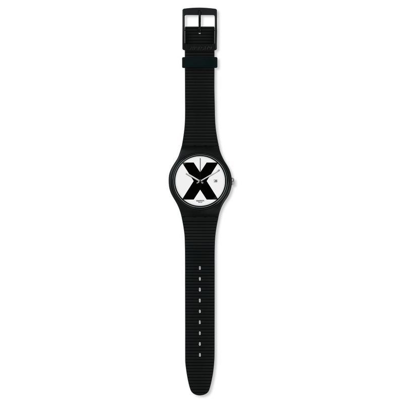 Swatch XX-Rated Black Date Watch