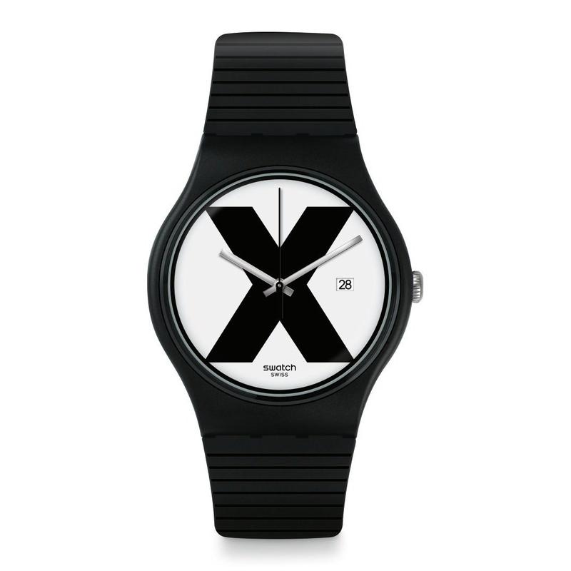 Swatch XX-Rated Black Date Watch