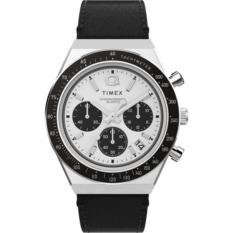 TIMEX Chronograph 40mm Leather Strap Watch