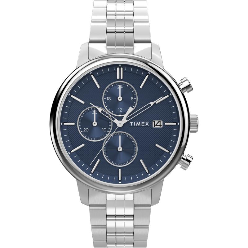 TIMEX Chronograph 45mm Stainless Steel Bracelet Watch
