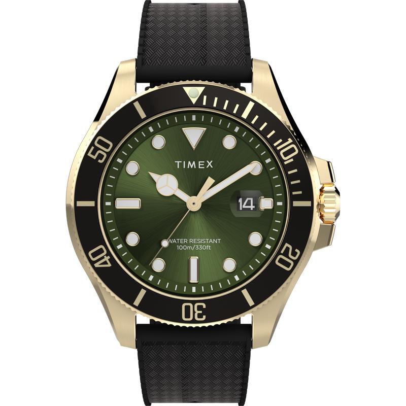 TIMEX Harborside 43mm Blue Rubber Strap Watch