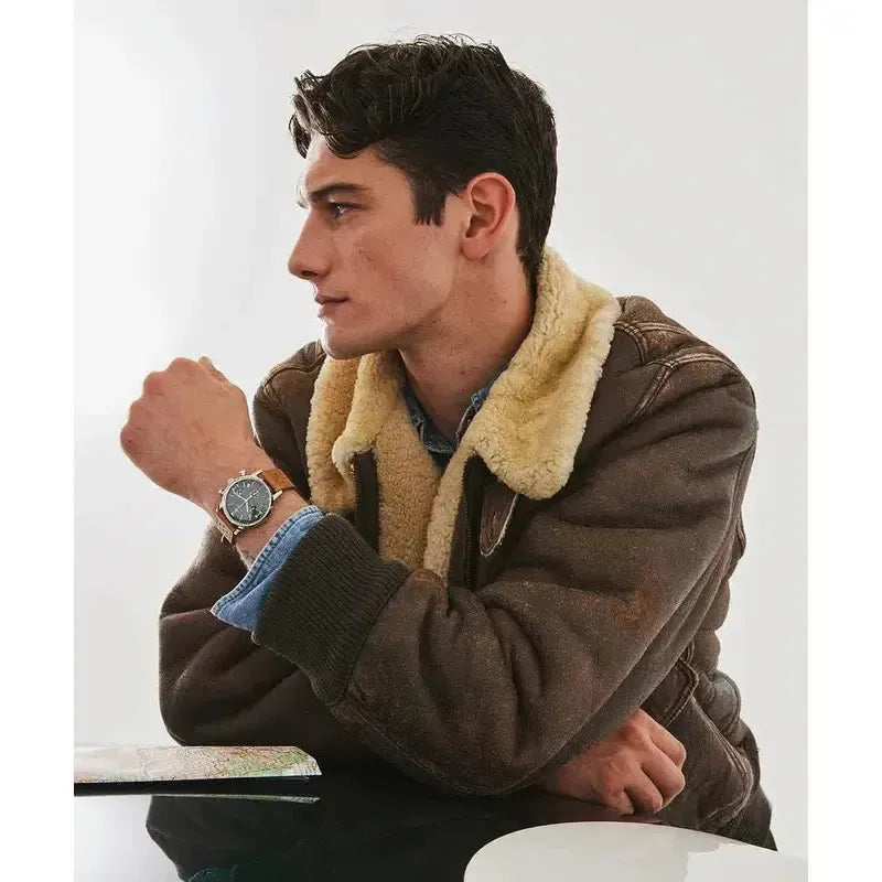 TIMEX Marlin® Chronograph Tachymeter 40mm Leather Strap Watch