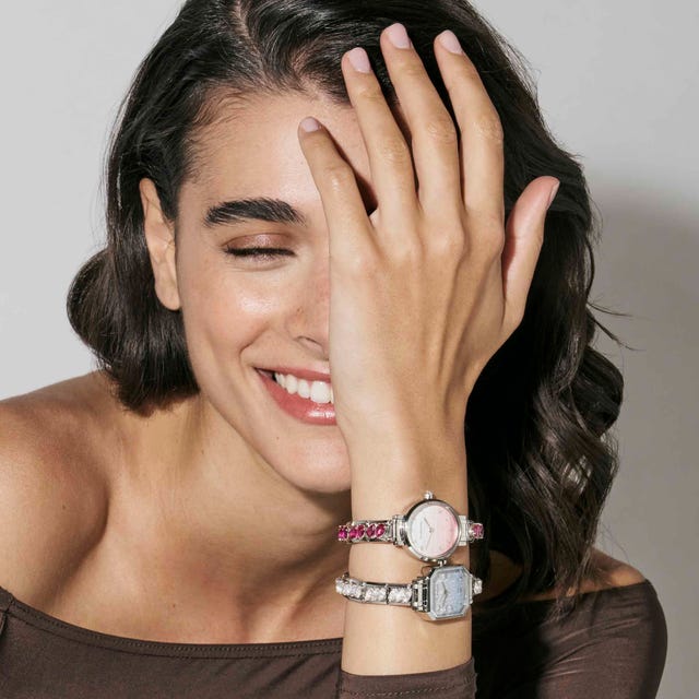Nomination Time Paris Steel Watch Pink Glitter Dial