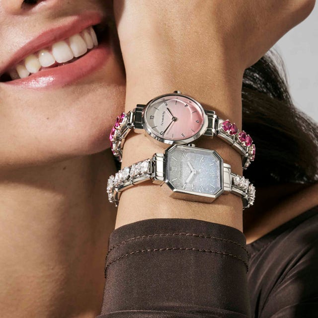 Nomination Time Paris Steel Watch Pink Glitter Dial