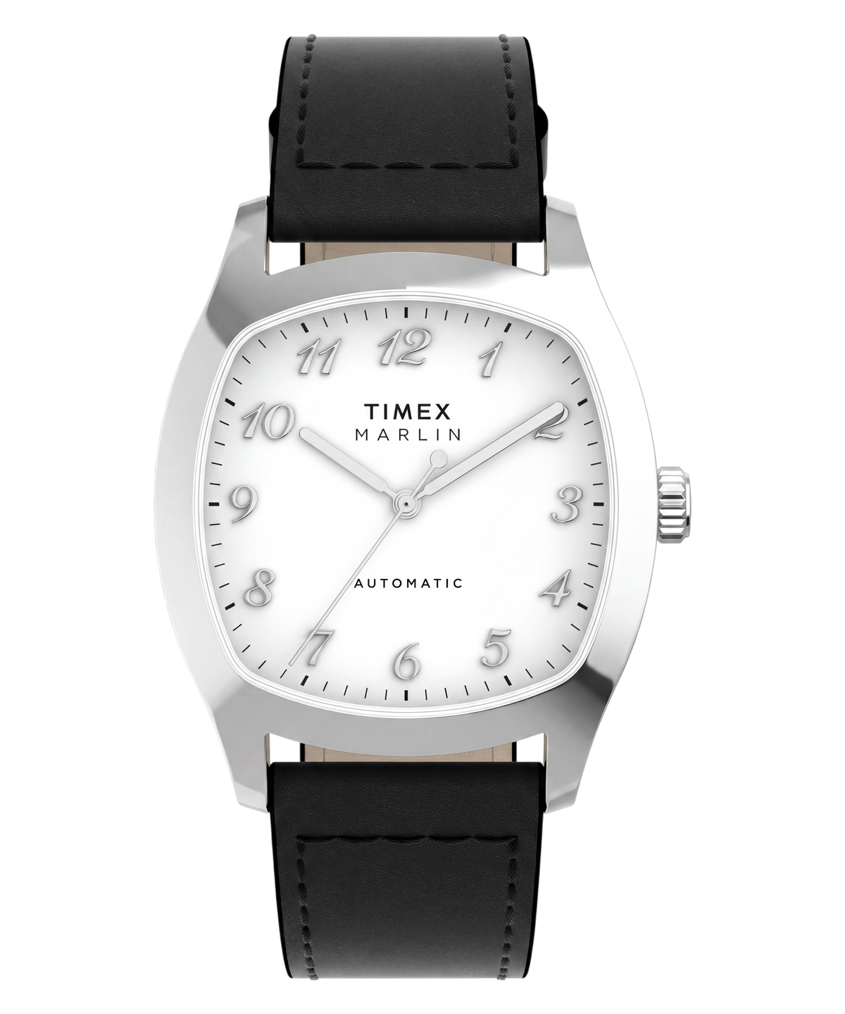 Timex Marlin Chatham Automatic Leather Strap Watch White Dial