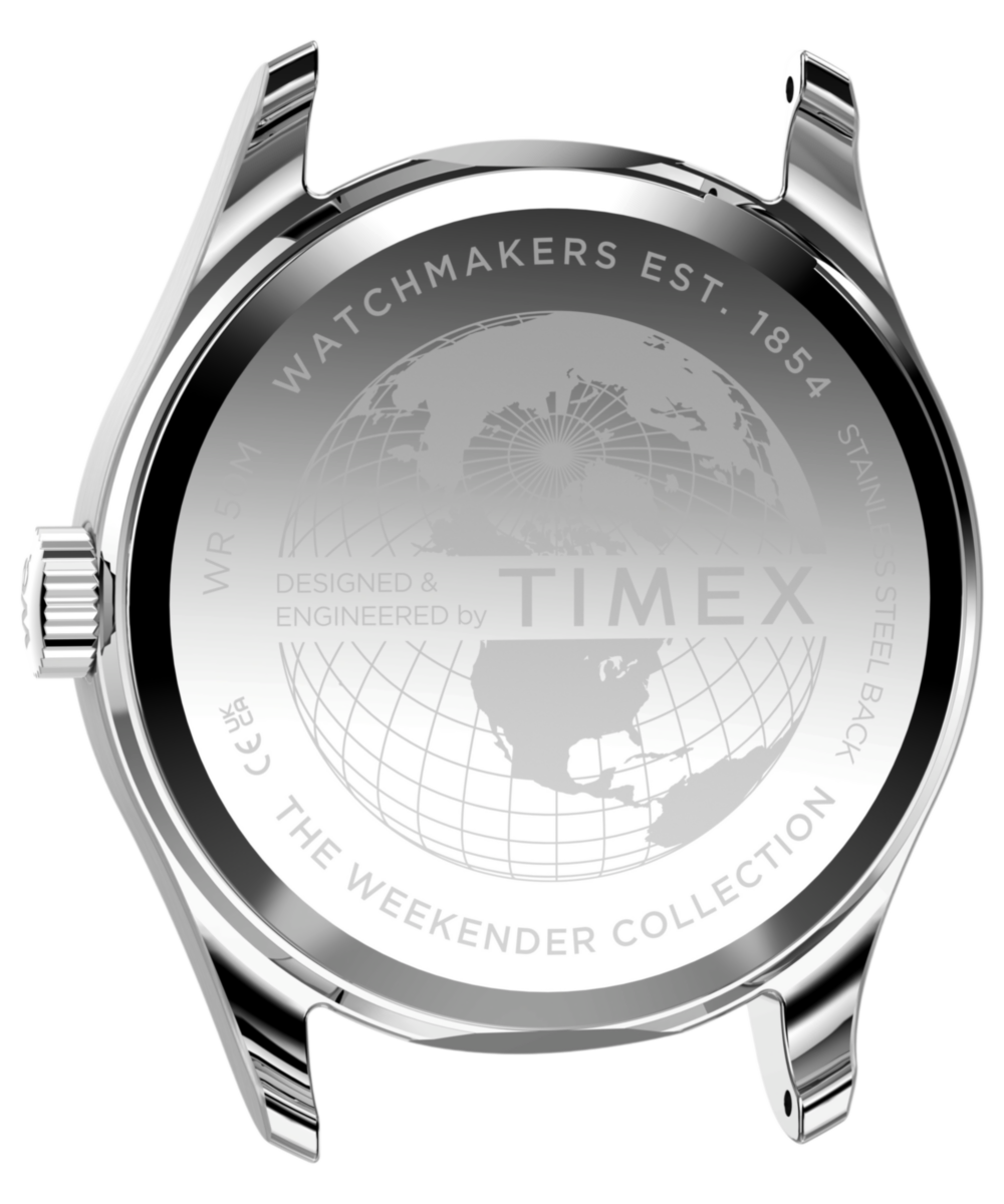 Timex Weekender New England Leather Strap Watch Green Strap