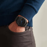 Ted Baker Caine Multi_SST Black Leather Strap Watch