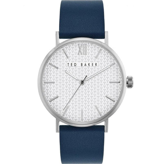 Ted Baker Phylipa Gents Stainless Steel Blue Leather Strap