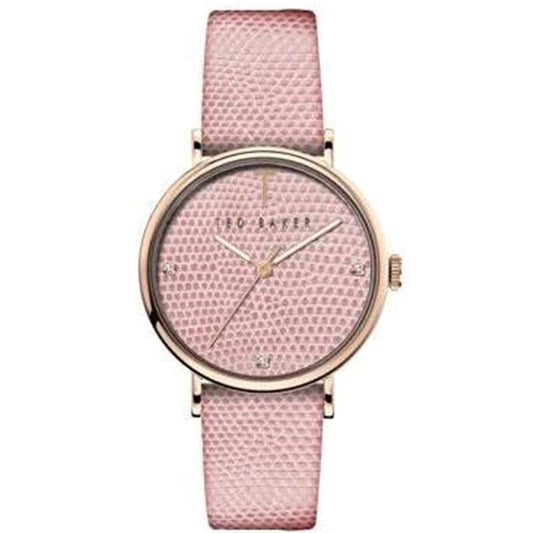 Ted Baker Phylipa Hug Rose-Gold Tone Leather Watch