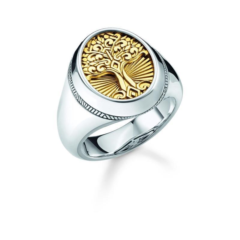 Thomas Sabo 2 Tone Tree of Love Mens Signet Ring