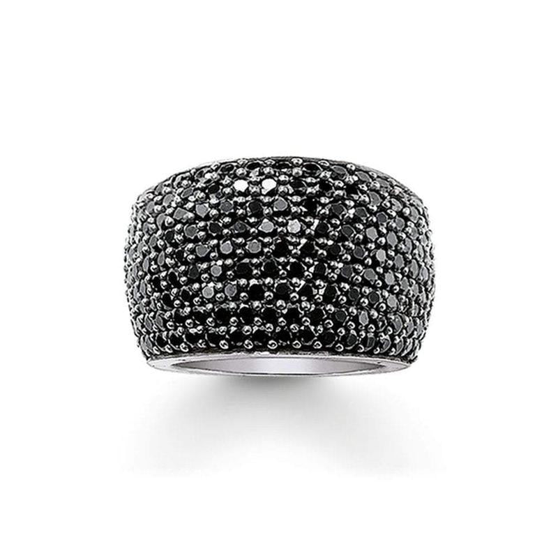 Thomas Sabo Black Pave Eternity Ring