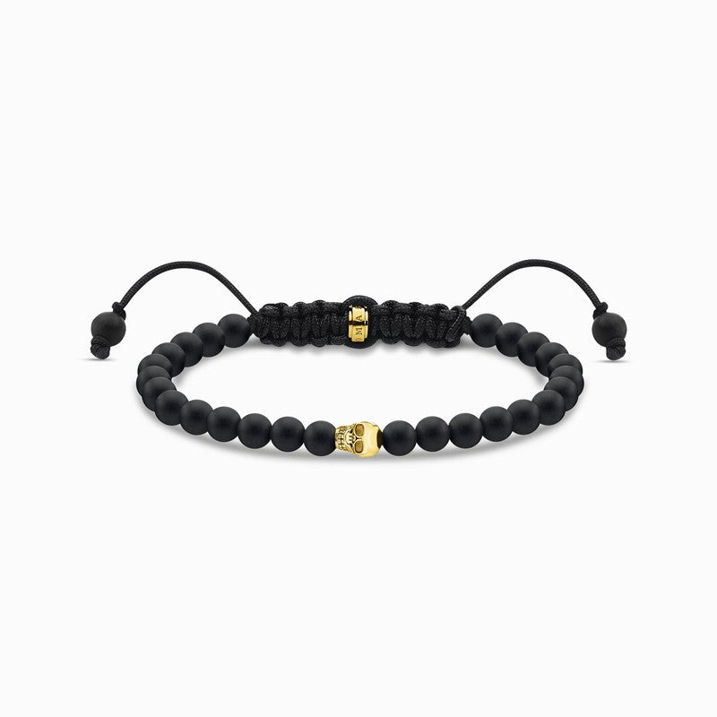 Thomas Sabo Bracelet - Black Skull - Gold