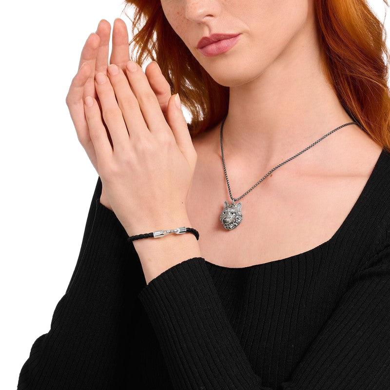 Thomas Sabo Bracelet - Braided, Black Leather