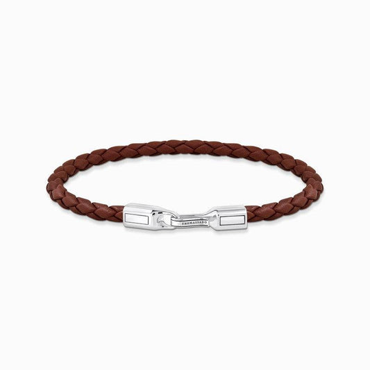 Thomas Sabo Bracelet - Braided, Brown Leather