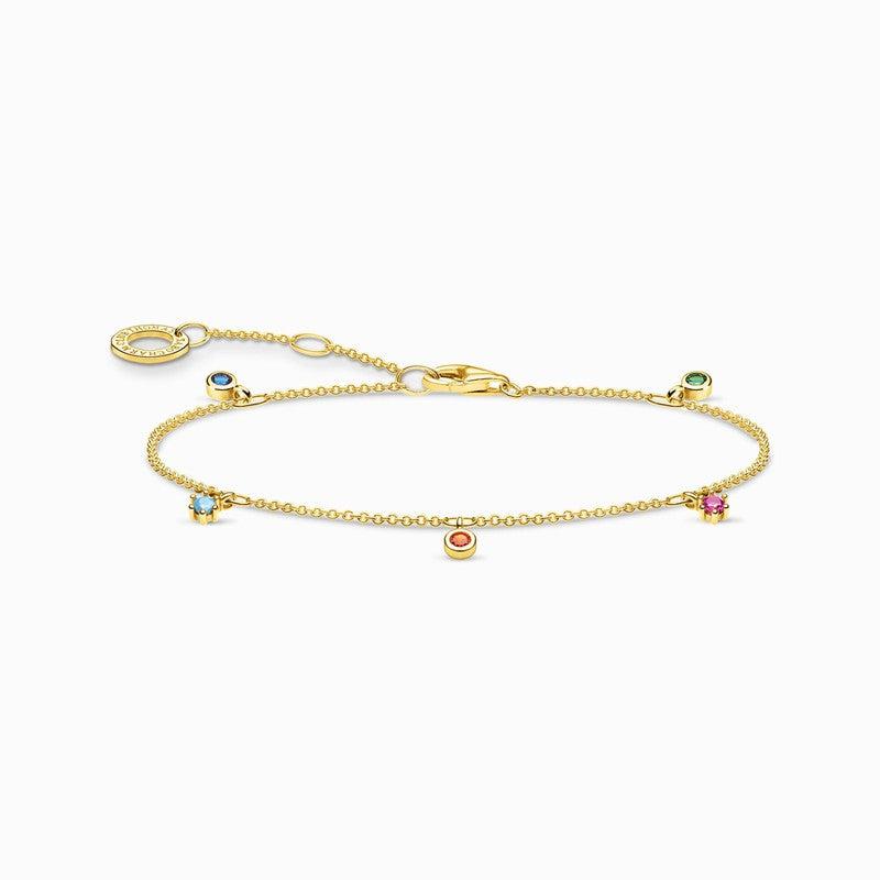 Thomas Sabo Bracelet - Colourful Stones - Gold