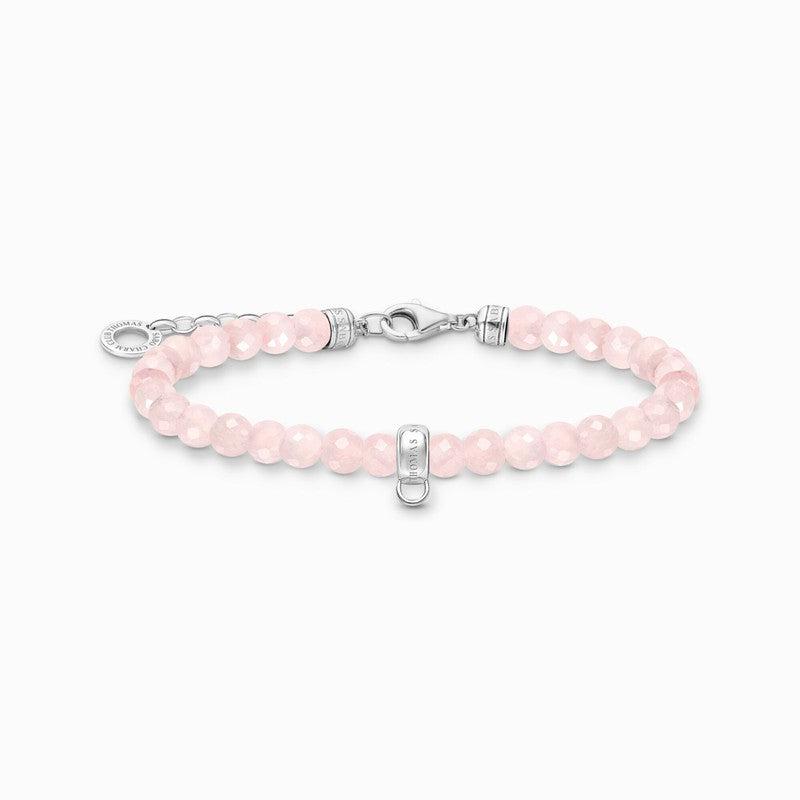 Thomas Sabo Bracelet - Rose Quartz Beads - Silver
