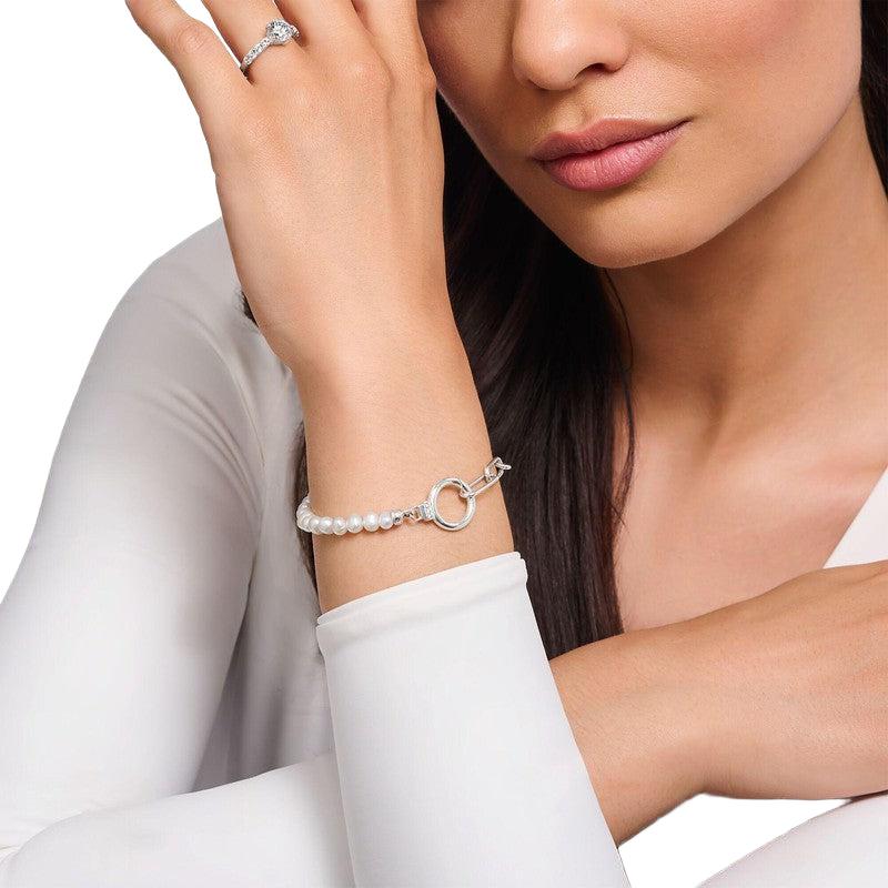 Thomas Sabo Bracelet - Silver with Freshwater Cultured Pearls and Zirconia