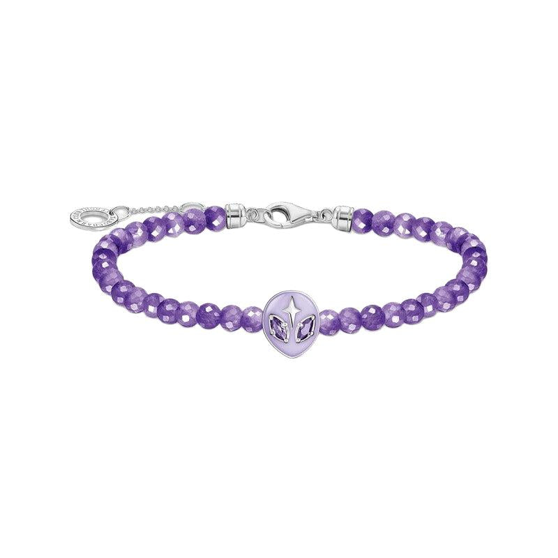 Thomas Sabo Bracelet with Imitation Amethyst Bead Silver