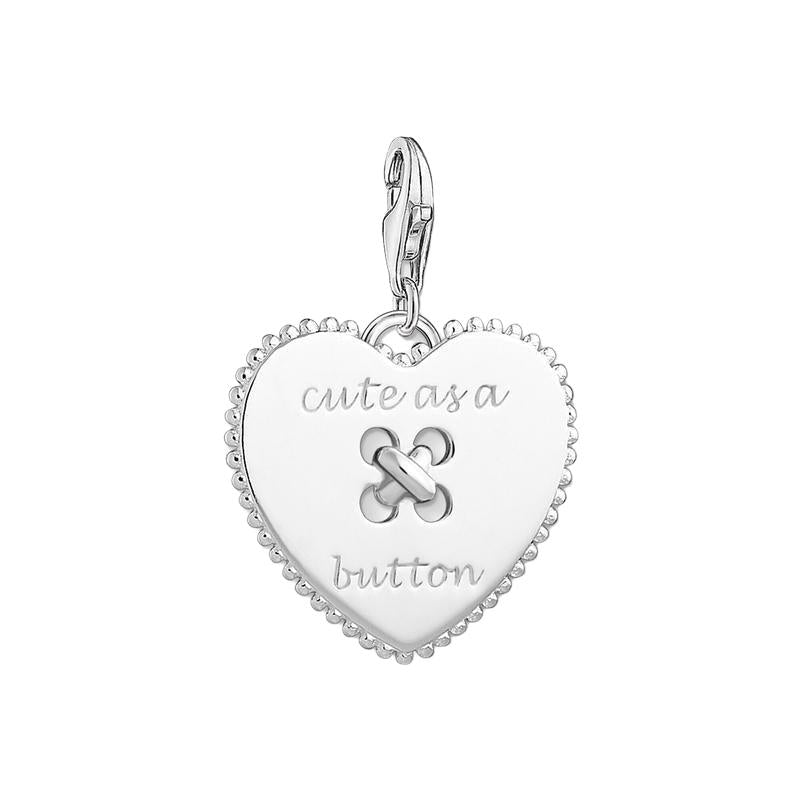Thomas Sabo CHARM PENDANT HEART - CUTE AS A BUTTON
