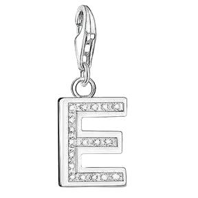 Thomas Sabo CZ Letter E Charm