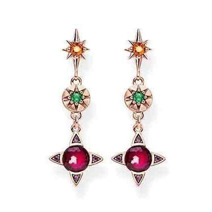 Thomas Sabo CZ Multi Star Drop Earrings