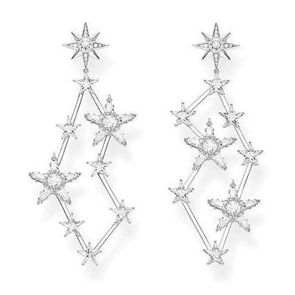 Thomas Sabo CZ Multi Stars Drop Earrings