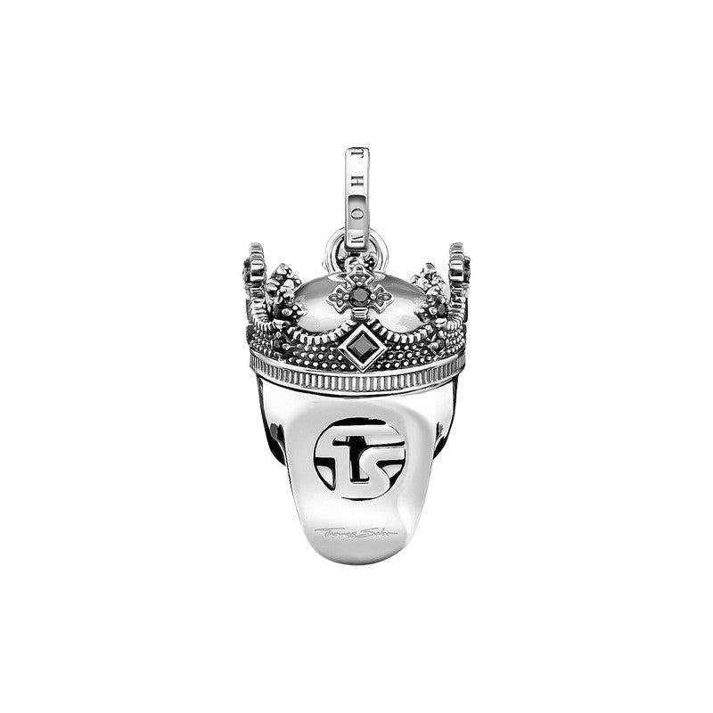 Thomas Sabo CZ Royal Crown Skull Pendant