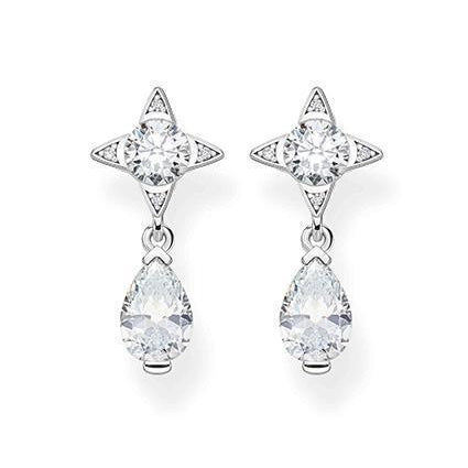 Thomas Sabo CZ White Star Studs With Drop Earrings