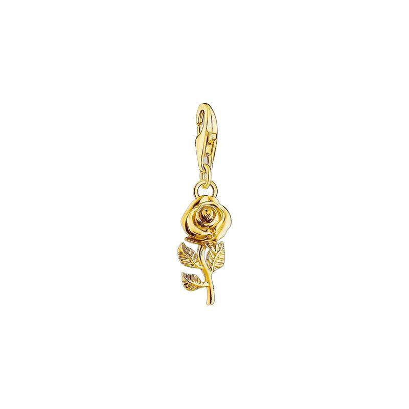 Thomas Sabo Charm Gold-plated Pendant - Rose Design