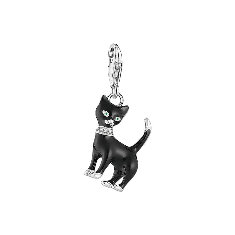 Thomas Sabo Charm Pendant Cat Black