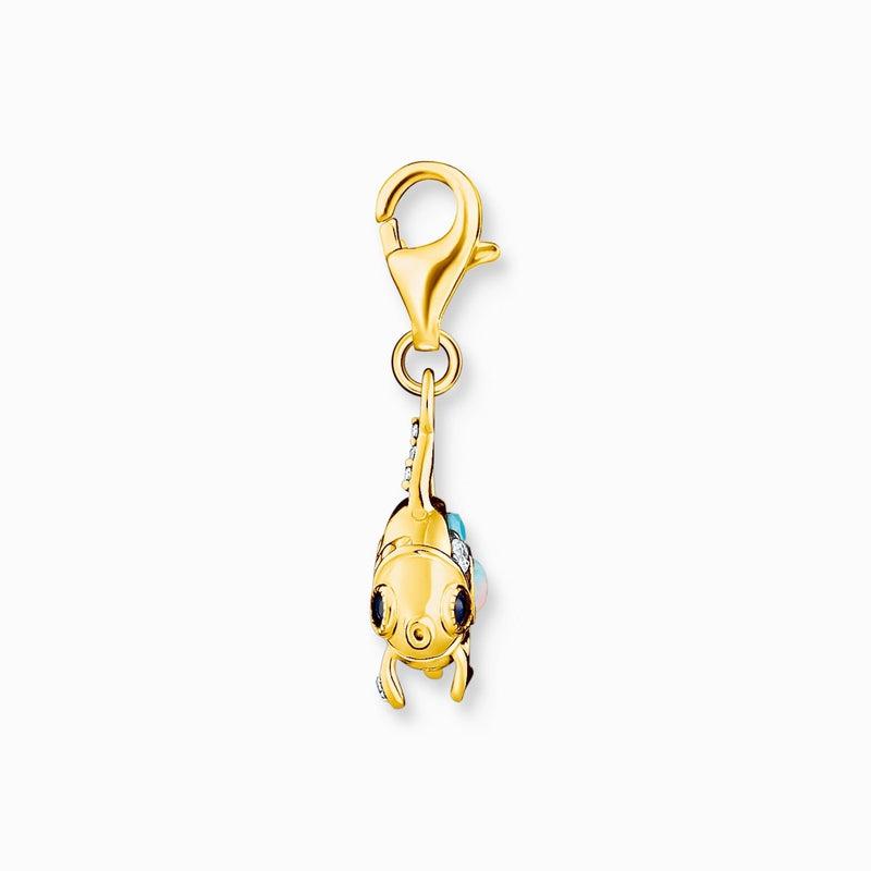 Thomas Sabo Charm Pendant Colourful Fish Gold Plated
