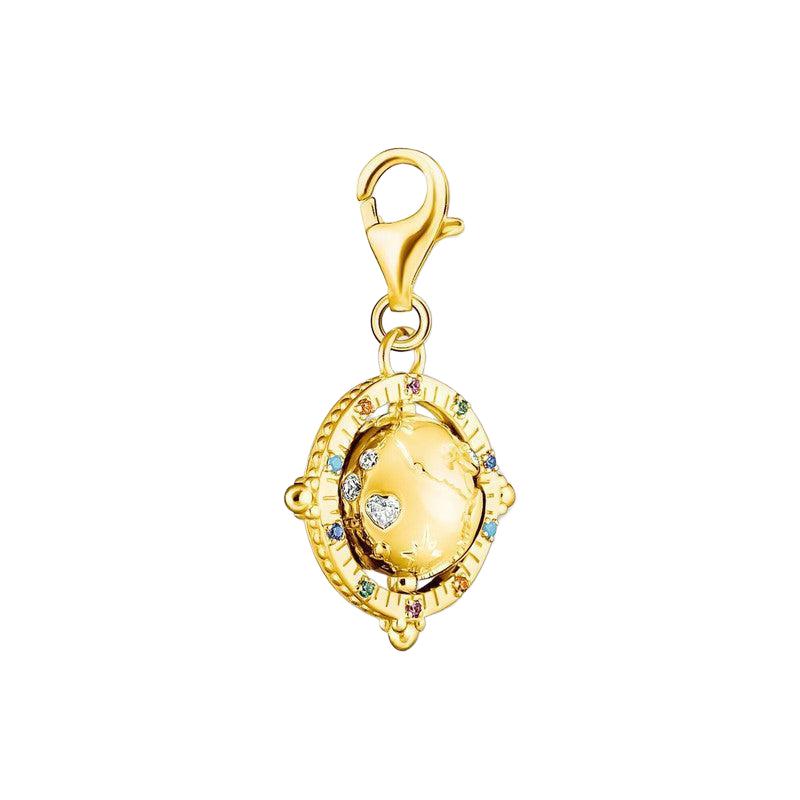Thomas Sabo Charm Pendant - Colourful Globe - Gold Plated