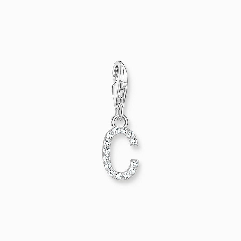 Thomas Sabo Charm Pendant Letter C with White Stones