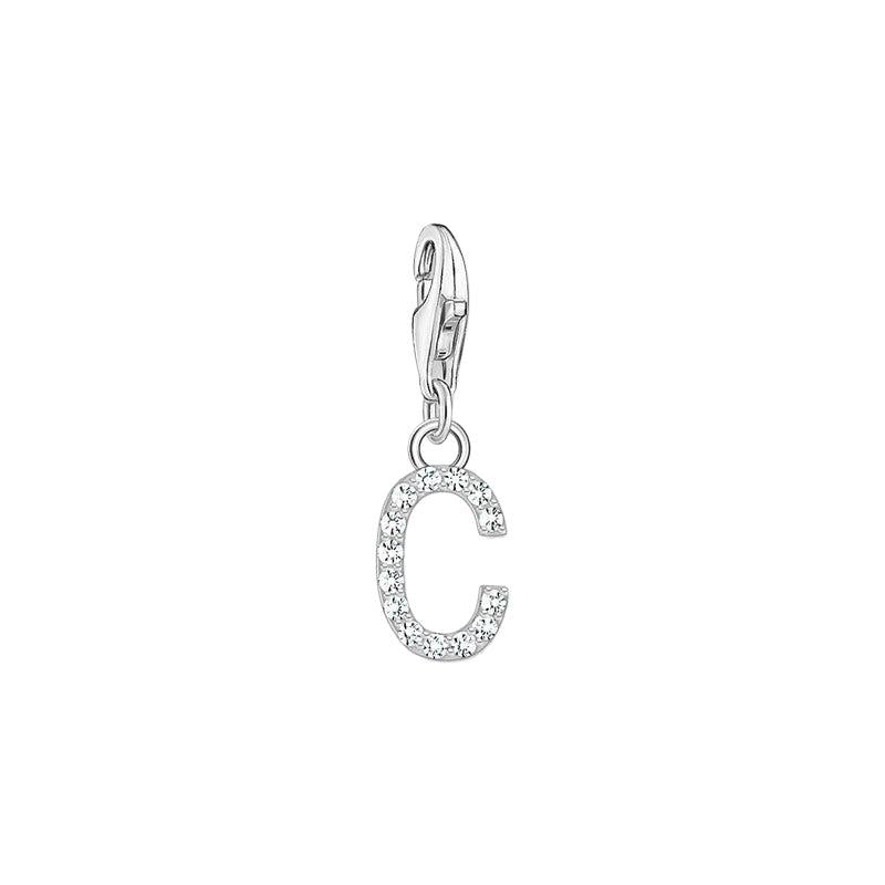 Thomas Sabo Charm Pendant Letter C with White Stones