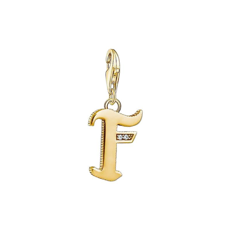 Thomas Sabo Charm Pendant - Letter F - Gold