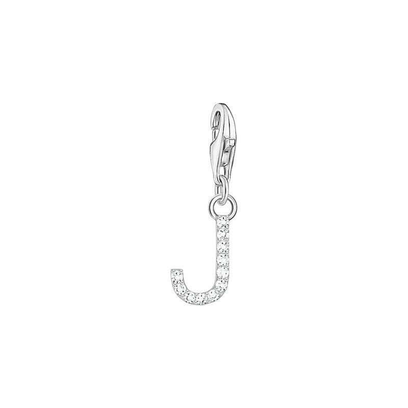 Thomas Sabo Charm Pendant Letter J with White Stones
