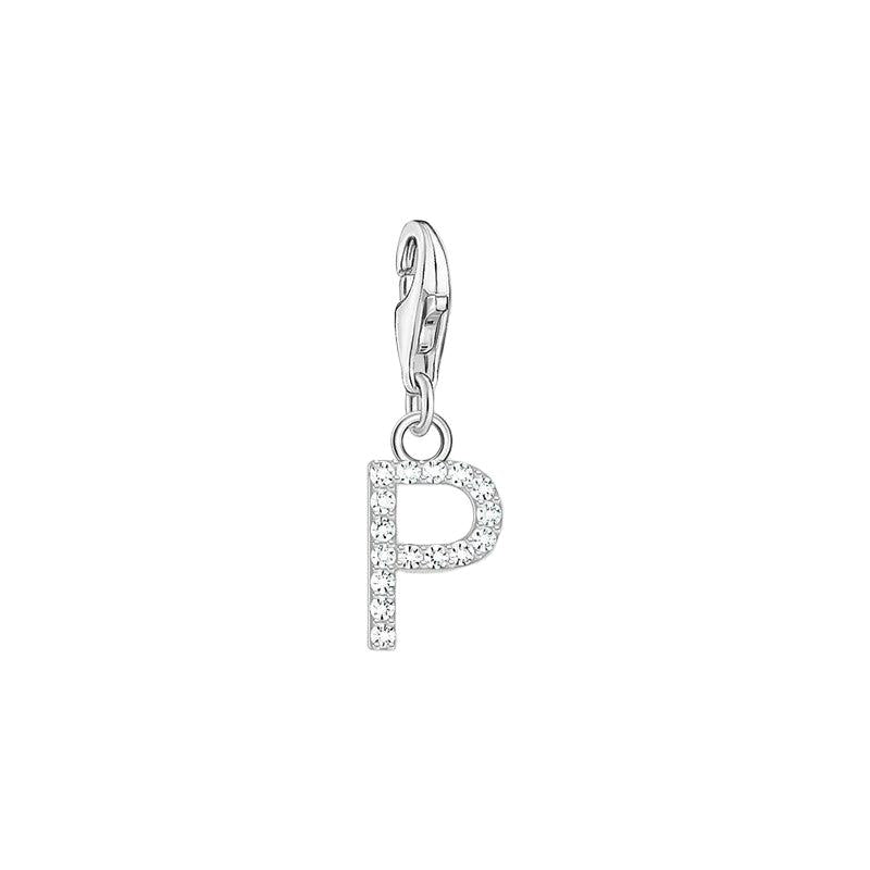 Thomas Sabo Charm Pendant Letter P with White Stones