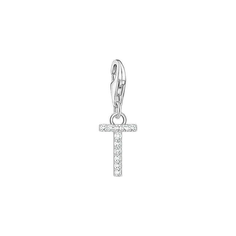Thomas Sabo Charm Pendant Letter T with White Stones