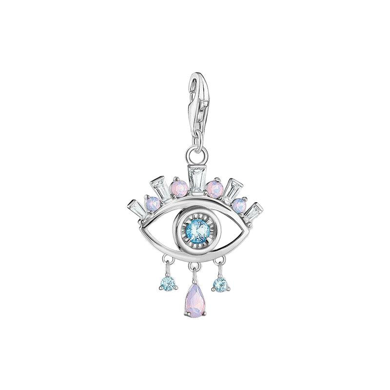 Thomas Sabo Charm Pendant - Nazar's Eye with Blue Stones