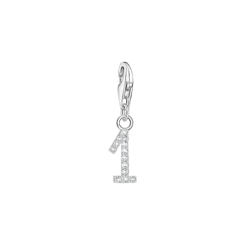 Thomas Sabo Charm Pendant - Number 1 with Zirconia