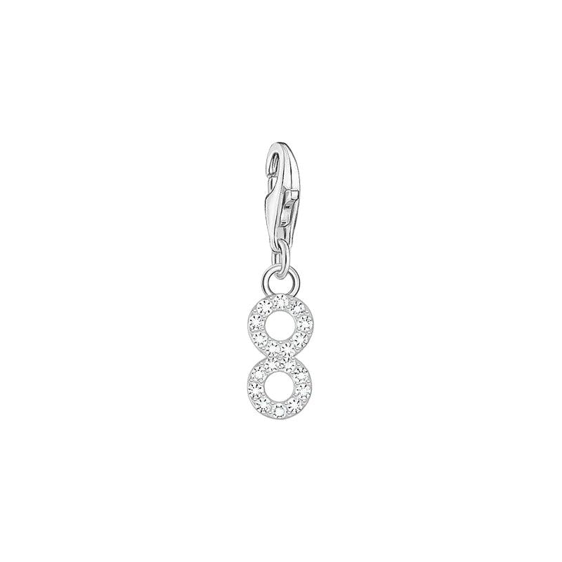 Thomas Sabo Charm Pendant - Number 8 with Zirconia